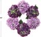 2-Pack: Magenta Pink Hydrangea Wreath, 15" Wide, Grapevine Ring, Front Door Wreath by Floral Home®